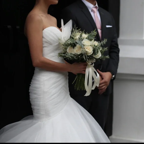 fit and flare lace wedding dress with sweetheart neckline Casablanca Bridal 2552 Patrice Fit And Flare Strapless Sweetheart Neckline Floral Tulle Corset Train Wedding Dress 32 / INI main image 1